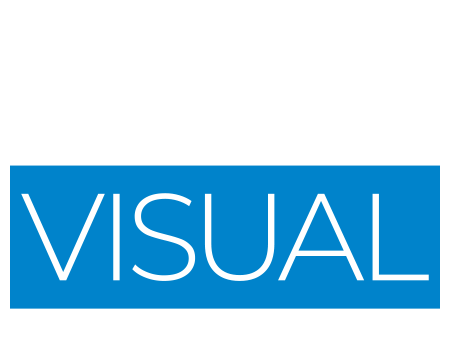DME Visual Logo white text blue background